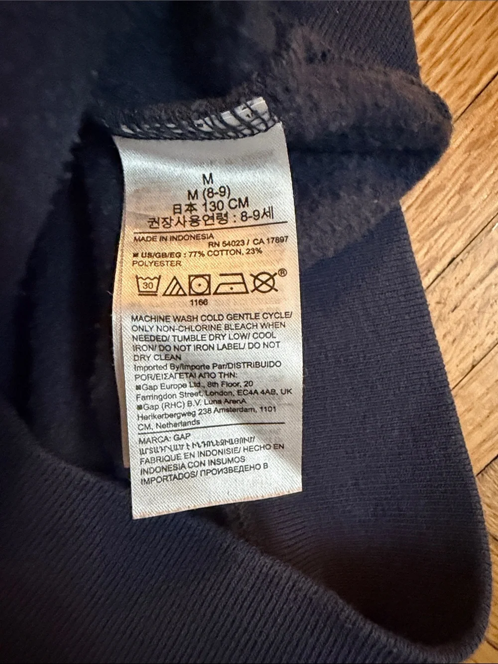 GAP Kids (2) Hooded Sweatshirts - Heather Gray & Navy Blue - Girl’s Size Medium